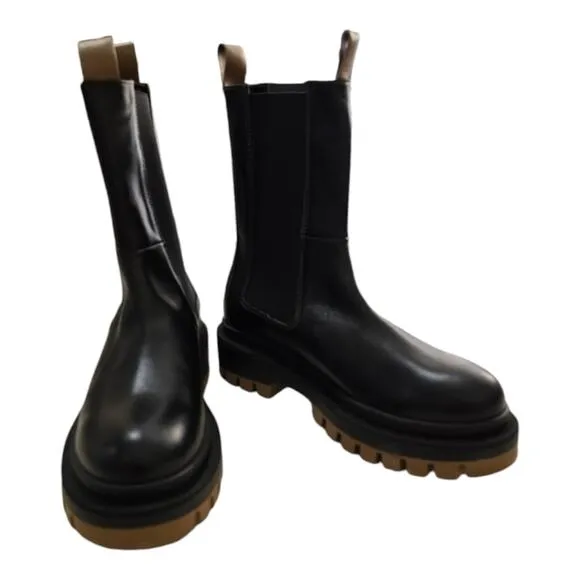 Carvela Black Leather Chelsea Boots Women’s Size 8 EUR 39 Brand New
