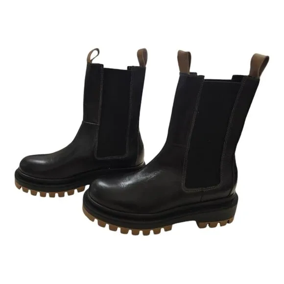 Carvela Black Leather Chelsea Boots Women’s Size 8 EUR 39 Brand New