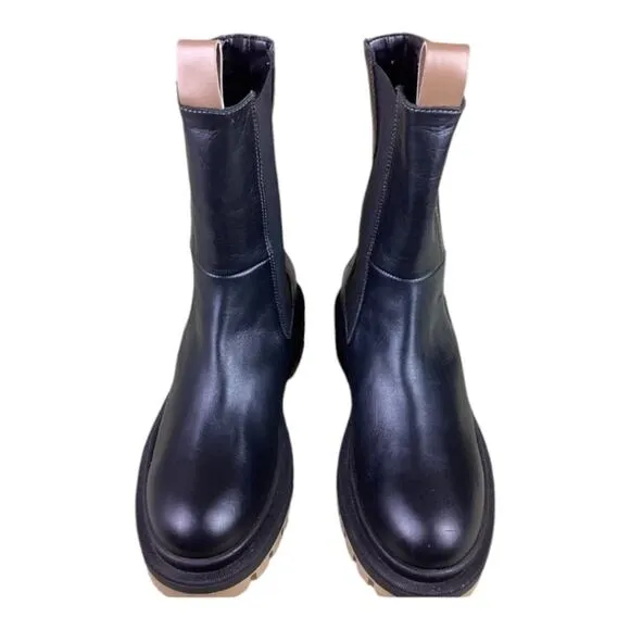 Carvela Black Leather Chelsea Boots Women’s Size 8 EUR 39 Brand New