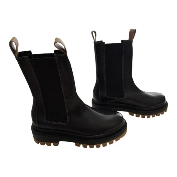 Carvela Black Leather Chelsea Boots Women’s Size 8 EUR 39 Brand New