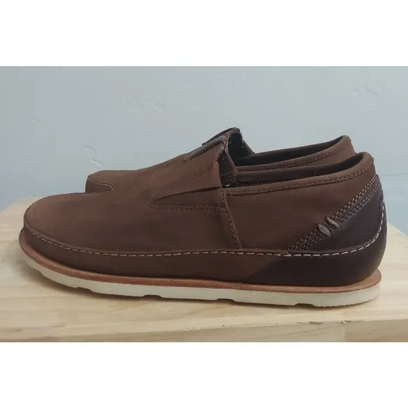 Chaco Men's Thompson Slip Driving Loafers Shoes Pinecone Brown Textile s…