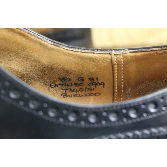 Church's Shoes Mens  8G Black Leather Legate Brogues Loafers England