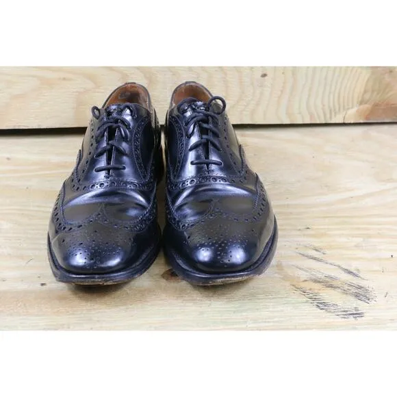 Church's Shoes Mens  8G Black Leather Legate Brogues Loafers England