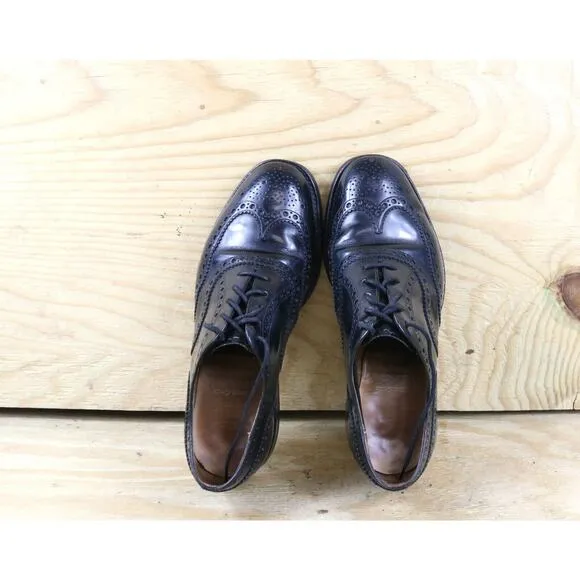 Church's Shoes Mens  8G Black Leather Legate Brogues Loafers England
