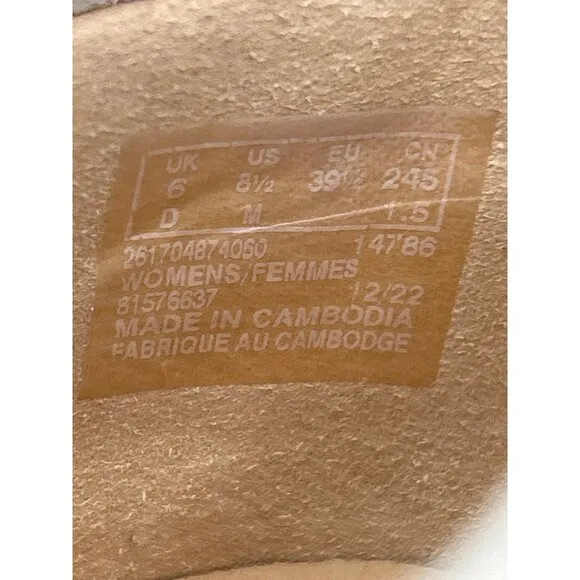 Clarks Barleigh Lace Beige  Nubuck‎ Shoes Women’s 8.5