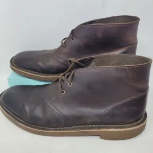 Clarks Boots Mens 11 M Bushacre Lace Chukka Brown Distressed Leather Casual 98%