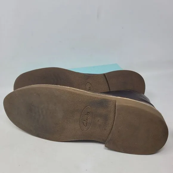 Clarks Boots Mens 11 M Bushacre Lace Chukka Brown Distressed Leather Casual 98%