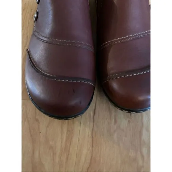 Clarks brown flag shoes size 10 m comfy work shoes