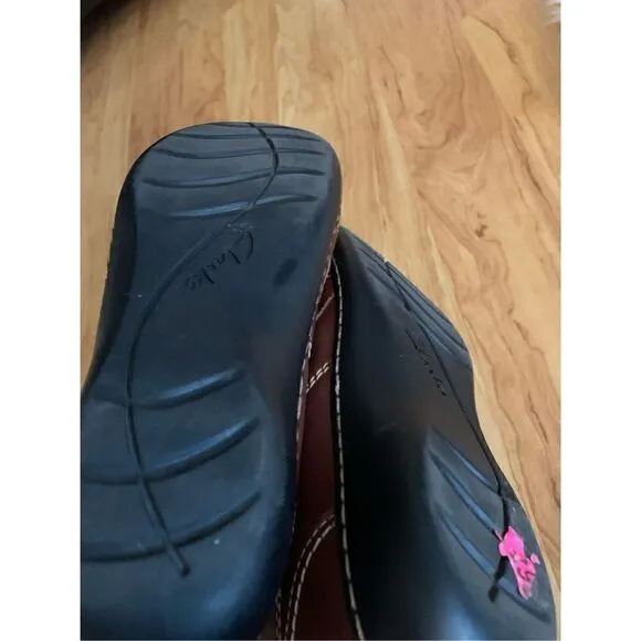 Clarks brown flag shoes size 10 m comfy work shoes