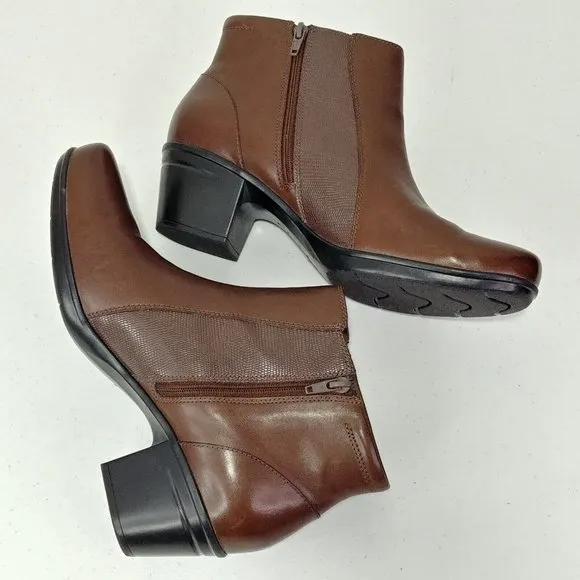 Clarks Emslie Newport Ankle Genuine Leather Boot Size 11