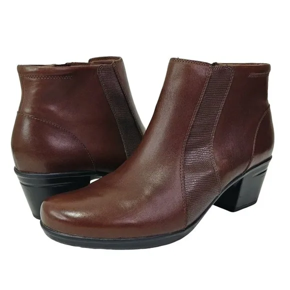 Clarks Emslie Newport Ankle Genuine Leather Boot Size 11