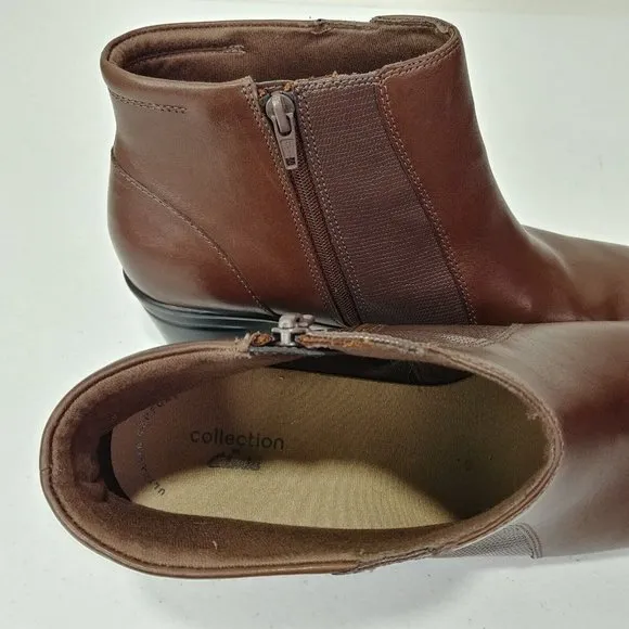 Clarks Emslie Newport Ankle Genuine Leather Boot Size 11