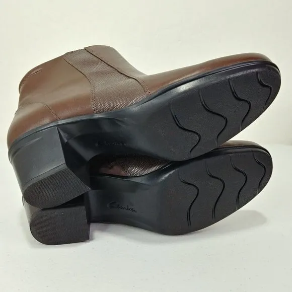 Clarks Emslie Newport Ankle Genuine Leather Boot Size 11
