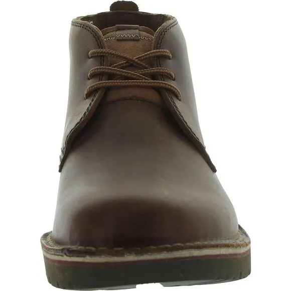 Clarks Mens Eastridge Mid Brown Leather Combat &amp; Lace-Up Boots Shoes New