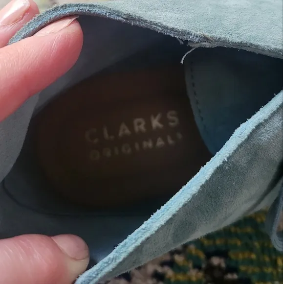 Clarks Originals Blue Suede Desert Chukka Boots Size 8.5