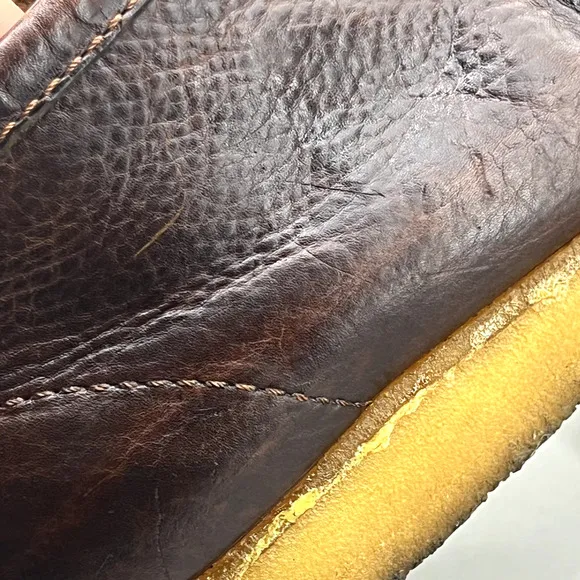 Clarks Originals Wallabees Chukka Boots Men Size 12 M Brown Oiled Leather Shoes
