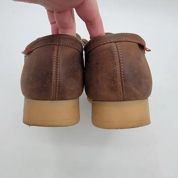 Clarks Shacre Chukka Mens Size 12 EU 46 Brown Leather Gum Sole Casual Shoes