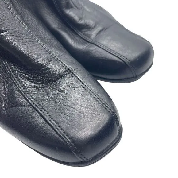 Clarks Artisan Women's Mid Calf Boots Shoes Heeled Leather Black Size 8