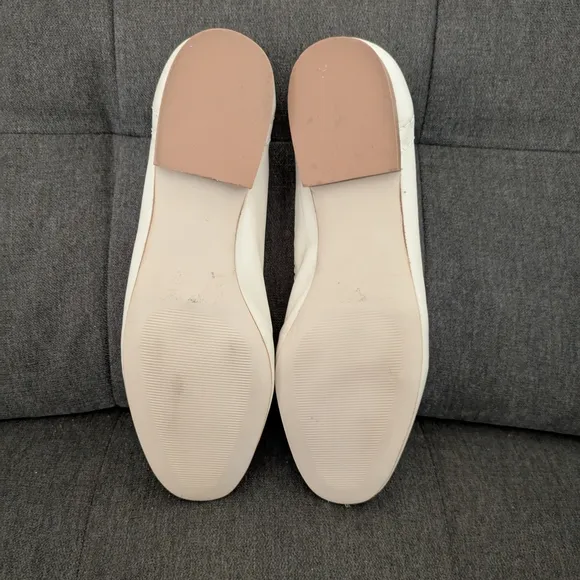 Coach And Four Dana Loafers Cream Leather Upper Slip-On Style Size 8 Casual Wear