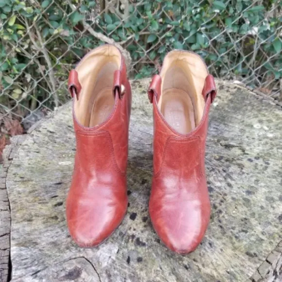 Coach Brown Aliza Leather Cognac Boots/Booties