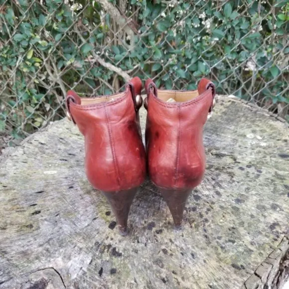 Coach Brown Aliza Leather Cognac Boots/Booties