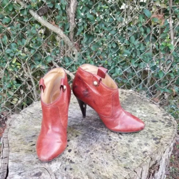 Coach Brown Aliza Leather Cognac Boots/Booties