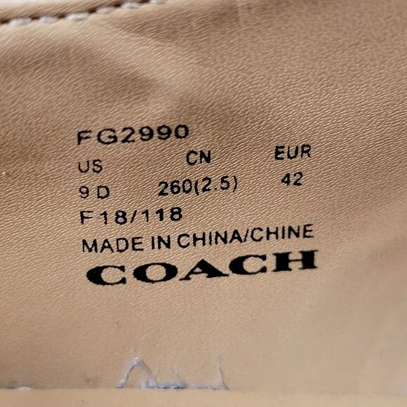Coach Derby Shoes Mens Size 9 D Brown Black Round Toe Leather Dress FG2990