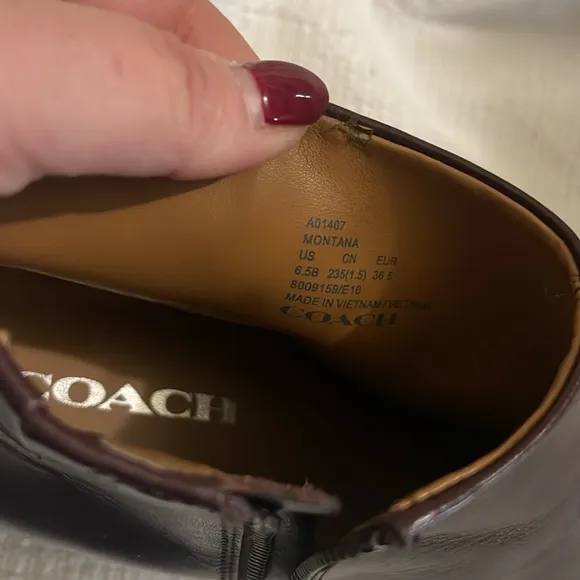 COACH - NWT - dark red/brown booties