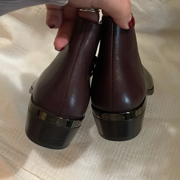 COACH - NWT - dark red/brown booties
