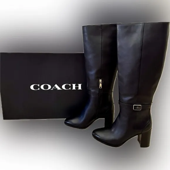 Coach Women's Black Leather Boots