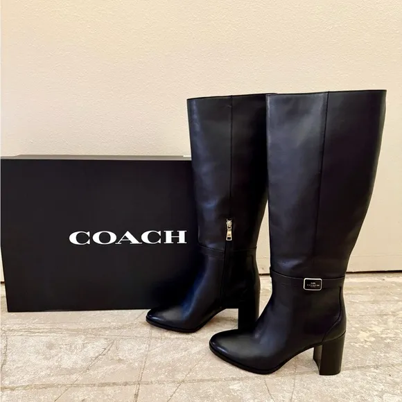 Coach Women's Black Leather Boots