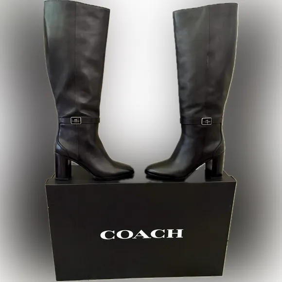 Coach Women's Black Leather Boots