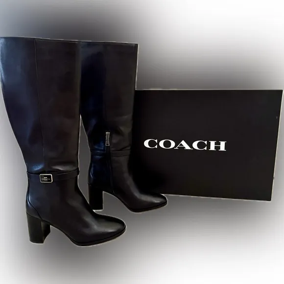 Coach Women's Black Leather Boots