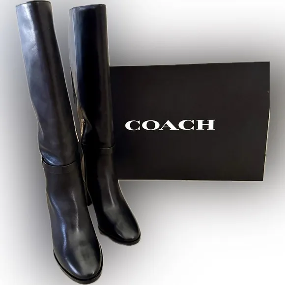 Coach Women's Black Leather Boots