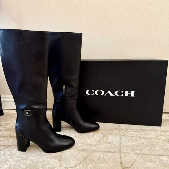 Coach Women's Black Leather Boots