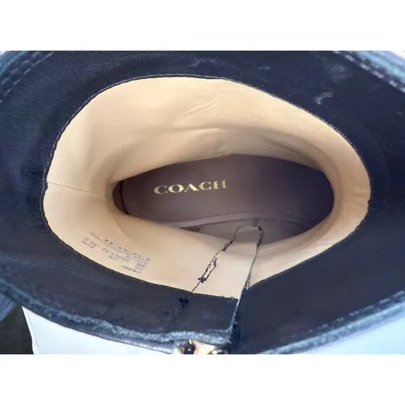 COACH Women's Lacey Leather Ankle Bootie Black CB995 Size 9 B