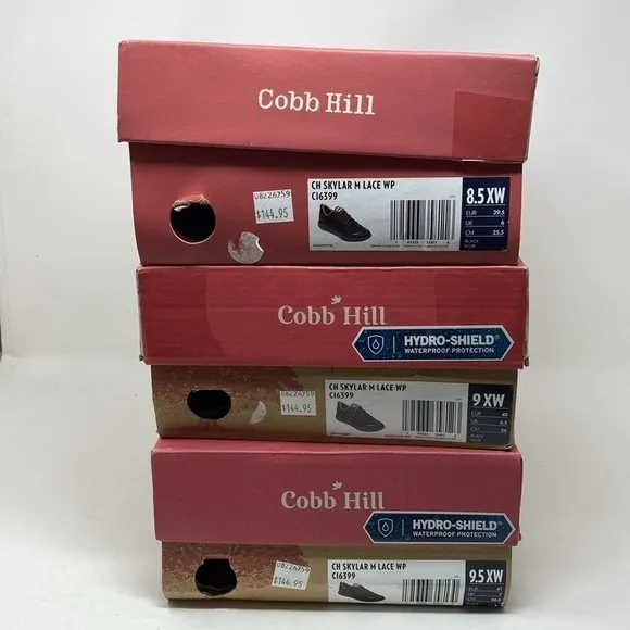 Cobb Hill WOMEN'S SKYLAR WATERPROOF LOW LACE-UP SNEAKER Black XWIDE