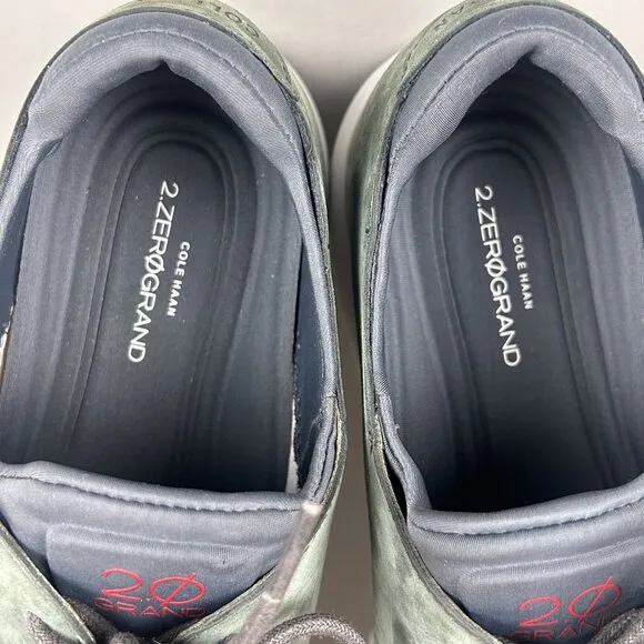Cole Haan 2.Zerogrand Laser Wingtip Oxford Shoes Mens 10 Gray White Low Top