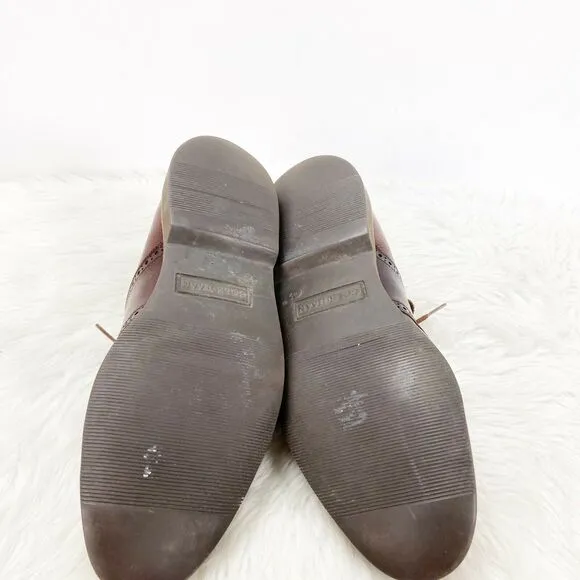 Cole Haan 9 B Mens Cognac Leather Lace-up Oxford Dress Shoes