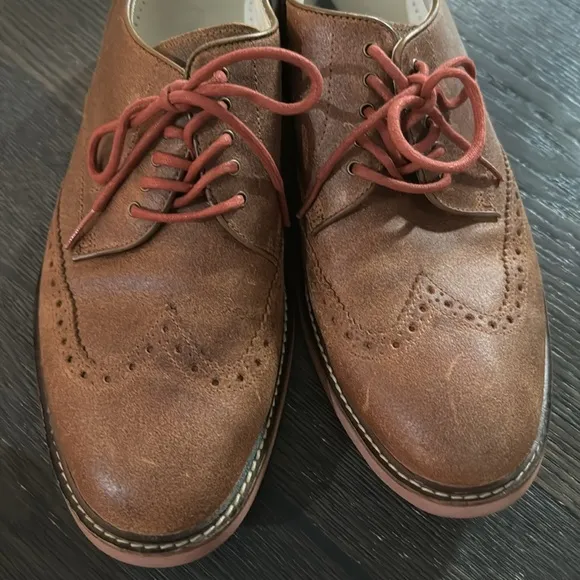 Cole Haan Air Franklin Shoes Brown Leather Wingtip Derby Oxford Casual size 8