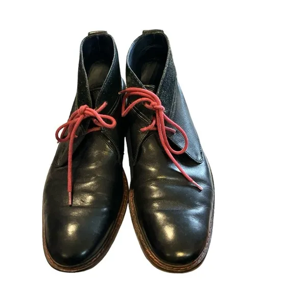 Cole Haan Colton Ankle Chukka Boot Black Ted Laces Size 9.5 C11766