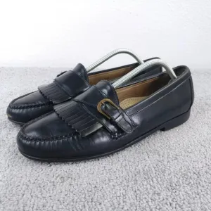 Cole Haan Dress Shoes Mens 10 Loafers Leather Buckle Kiltie Monk Strap Black