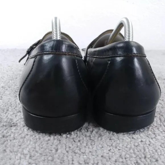 Cole Haan Dress Shoes Mens 10 Loafers Leather Buckle Kiltie Monk Strap Black