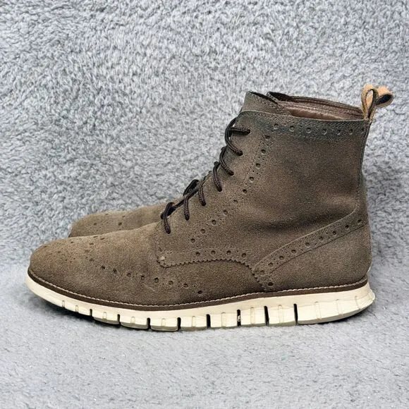Cole Haan Generation Zerogrand Mens Size 9 Wingtip Sneaker Boots Tonal Rock