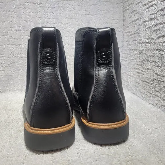Cole Haan Go-To Men's Size 10W Black Leather Almond Toe Chelsea Boots C36531