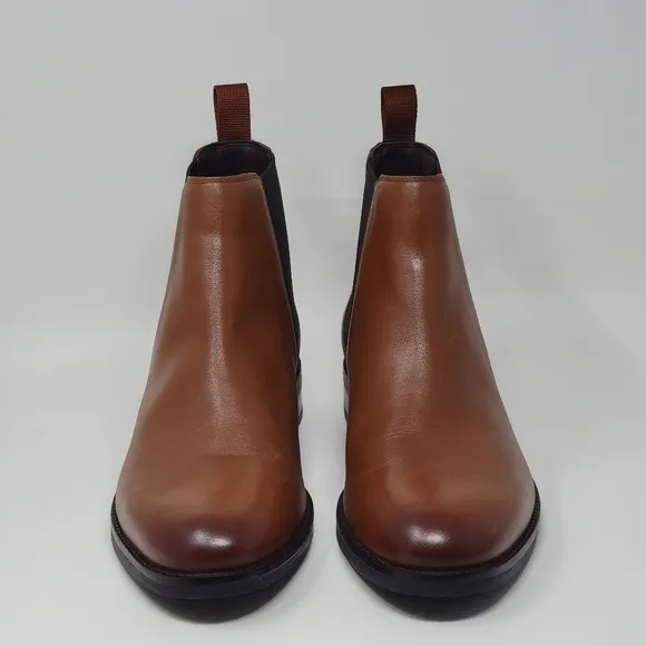 Cole Haan Grand  Dress Chelsea Leather Boots C37859 British Tan Mens Size 12 New