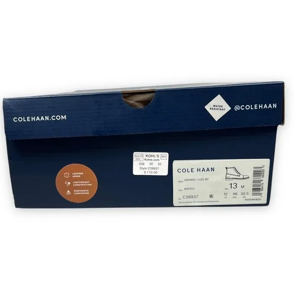 Cole Haan Grand  Lug Boots Mens 13 M Brown Bayou Water Repellant READ