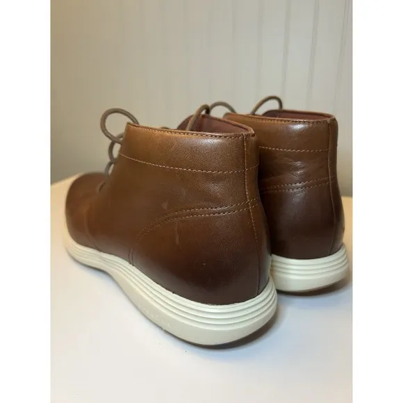 COLE HAAN Grand OS Chukka Boots Men's Watson 11 Brown Leather C29589 Shoes Lace