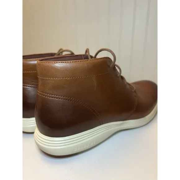 COLE HAAN Grand OS Chukka Boots Men's Watson 11 Brown Leather C29589 Shoes Lace