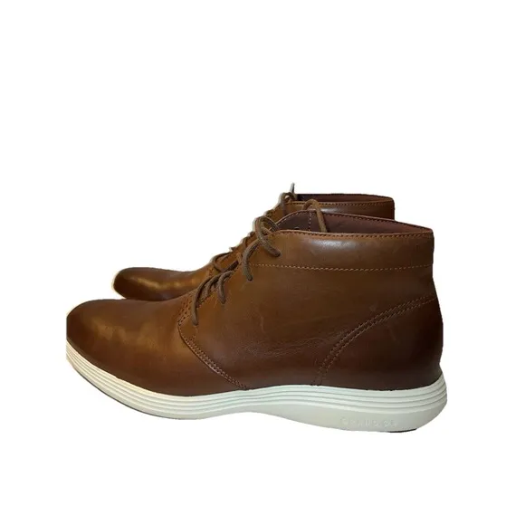 COLE HAAN Grand OS Chukka Boots Men's Watson 11 Brown Leather C29589 Shoes Lace